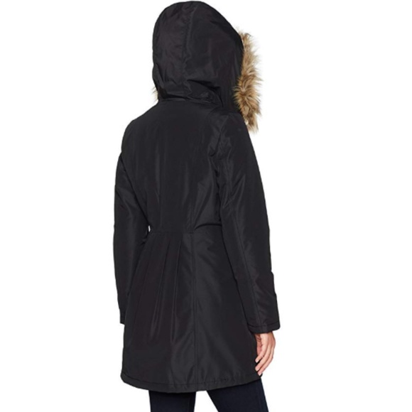 π₯Women's Mid-Length Anorak Parka w/ Faux Fur Hood - Picture 5 of 7